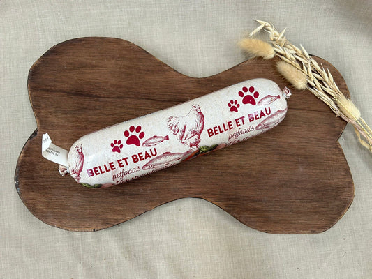 Gestoomde kip met zalm en zilvervliesrijst - 600 gram