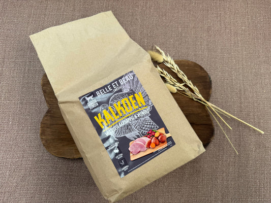 KALKOEN MET ZOETE AARDAPPEL EN VEENBES