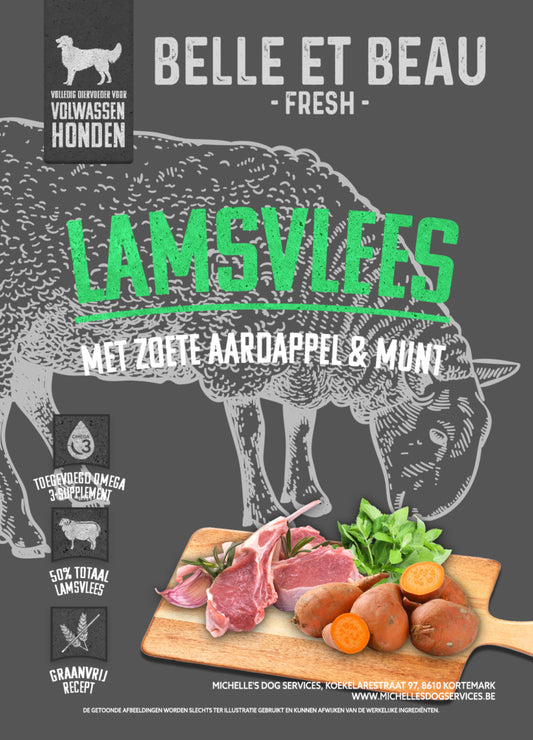 LAM MET ZOETE AARDAPPEL EN MUNT GRAANVRIJ