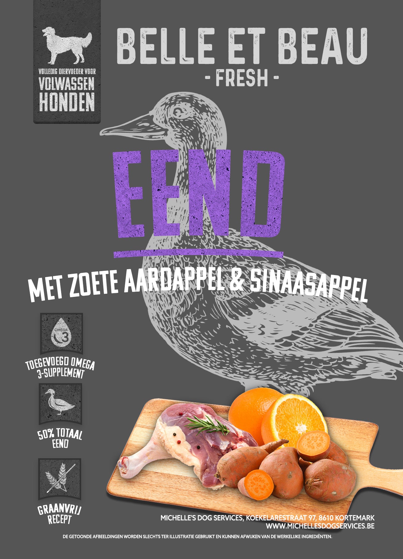 EEND MET ZOETE AARDAPPEL EN SINAASAPPEL