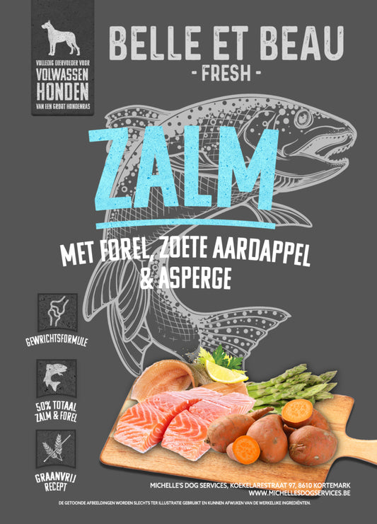 ZALM MET FOREL, ZOETE AARDAPPEL & ASPERGES