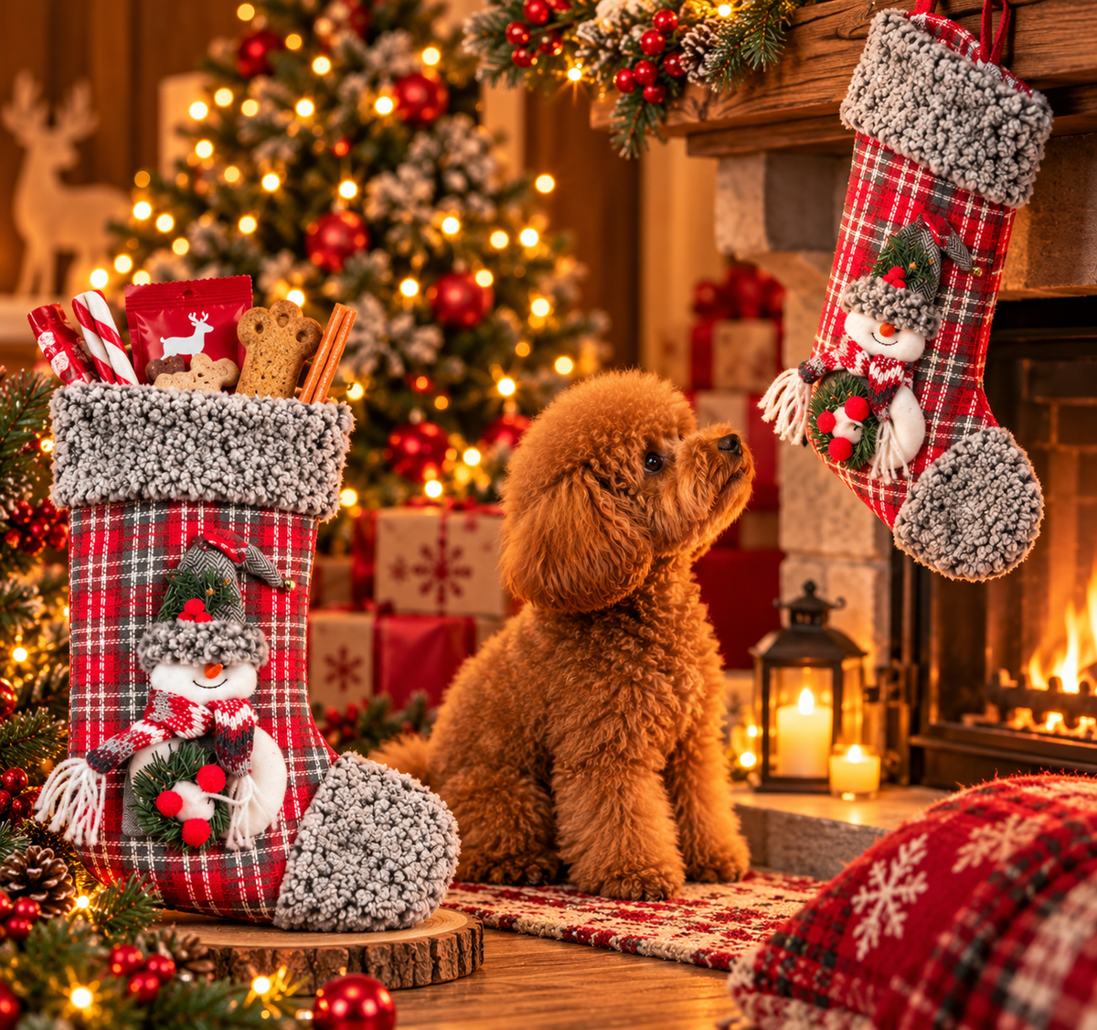 🎄 Kerstkous Westley met Sneeuwman Rood – Een Kerstcadeautje voor Jouw Hond