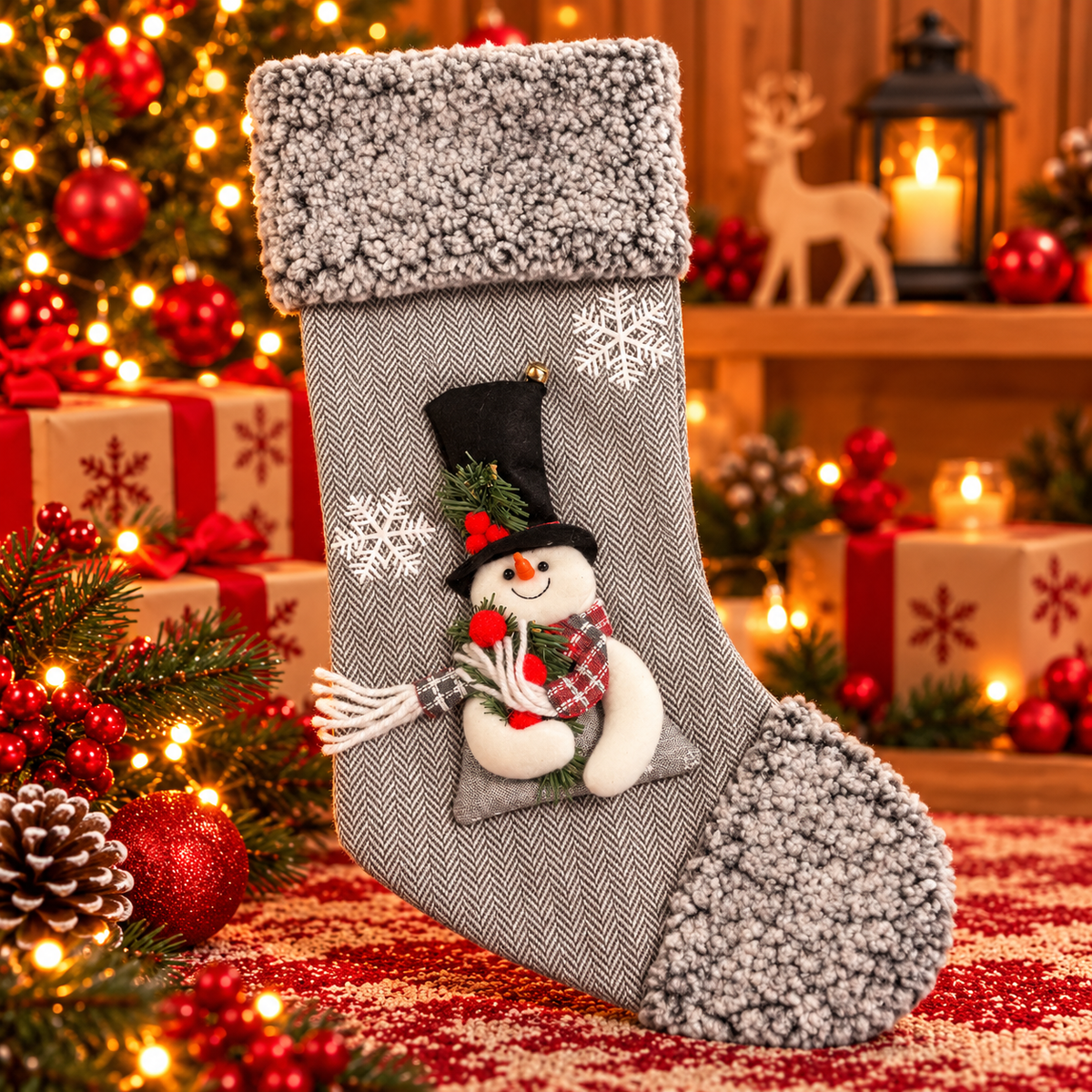 🎄 Kerstkous Westley met Sneeuwman Grijs – Een Kerstcadeautje voor Jouw Hond
